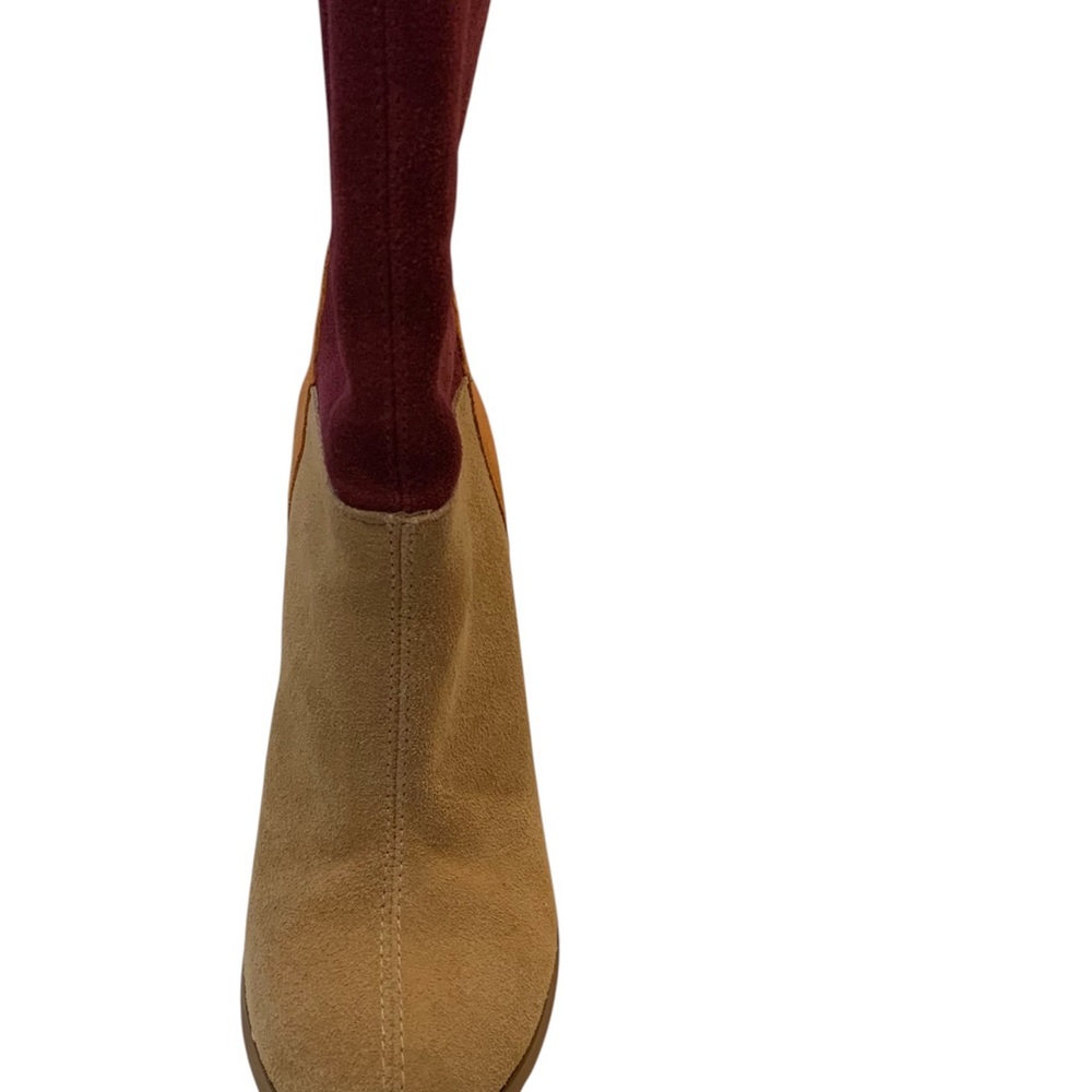 Chinese Laundry Classic Color Block Mod Mid Calf Boot, Camel Multi Suede so cool - Picture 8 of 15